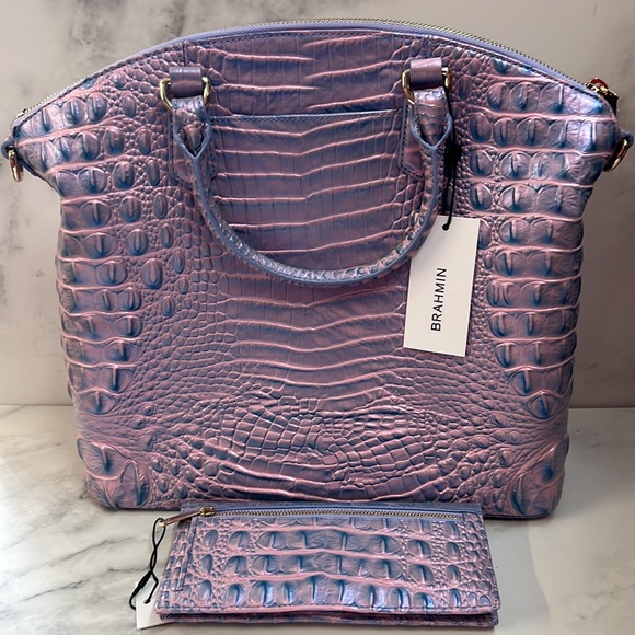 NWT Brahmin Large Duxbury Satchel & Wallet Set - Picture 2 of 6